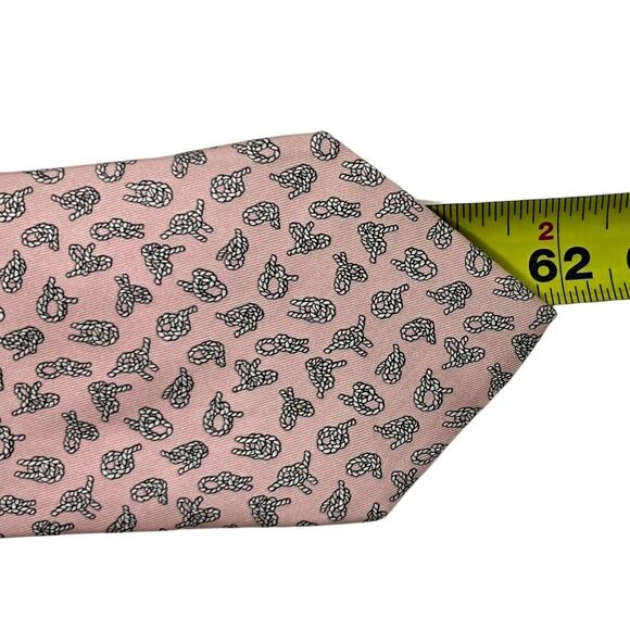 Hermes Tie 5295TA Pink Sailor Knot Rope Silk 100% Necktie France Luxury - Picture 4 of 6